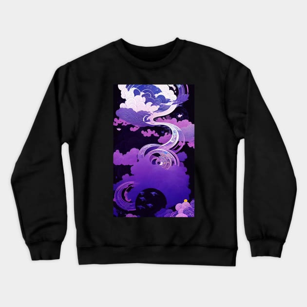 Purple path of life Crewneck Sweatshirt by Aresshya